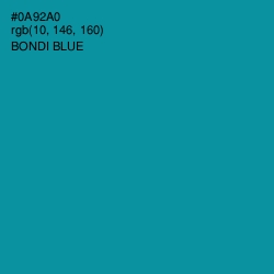 #0A92A0 - Bondi Blue Color Image