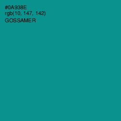 #0A938E - Gossamer Color Image