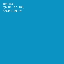 #0A93C3 - Pacific Blue Color Image