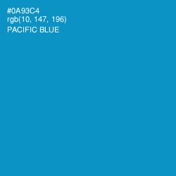 #0A93C4 - Pacific Blue Color Image