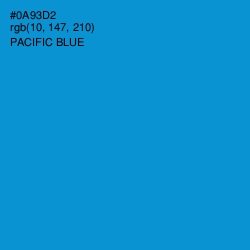 #0A93D2 - Pacific Blue Color Image