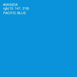 #0A93DA - Pacific Blue Color Image