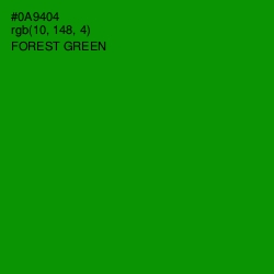 #0A9404 - Forest Green Color Image