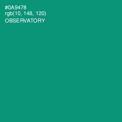 #0A9478 - Observatory Color Image