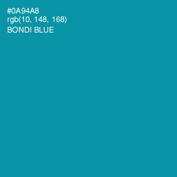 #0A94A8 - Bondi Blue Color Image