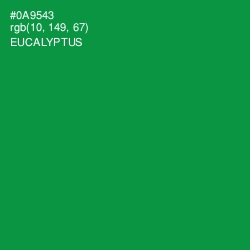 #0A9543 - Eucalyptus Color Image