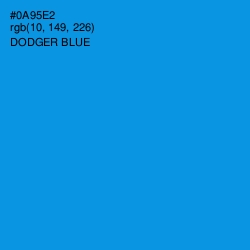 #0A95E2 - Dodger Blue Color Image