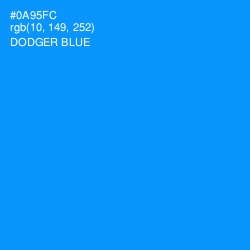 #0A95FC - Dodger Blue Color Image