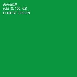 #0A963E - Forest Green Color Image