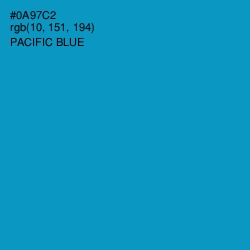 #0A97C2 - Pacific Blue Color Image