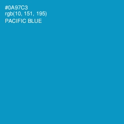 #0A97C3 - Pacific Blue Color Image