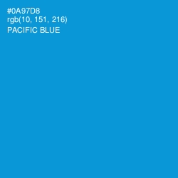#0A97D8 - Pacific Blue Color Image