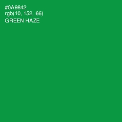 #0A9842 - Green Haze Color Image