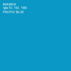 #0A98C6 - Pacific Blue Color Image