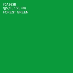 #0A993B - Forest Green Color Image