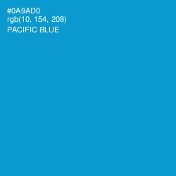 #0A9AD0 - Pacific Blue Color Image
