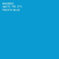 #0A9BD3 - Pacific Blue Color Image