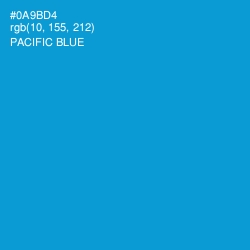#0A9BD4 - Pacific Blue Color Image