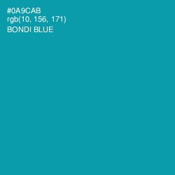 #0A9CAB - Bondi Blue Color Image