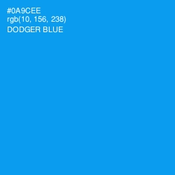 #0A9CEE - Dodger Blue Color Image