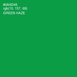 #0A9D45 - Green Haze Color Image