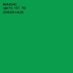 #0A9D4C - Green Haze Color Image