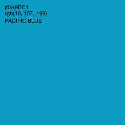 #0A9DC1 - Pacific Blue Color Image