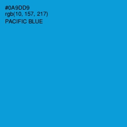 #0A9DD9 - Pacific Blue Color Image