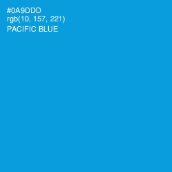 #0A9DDD - Pacific Blue Color Image