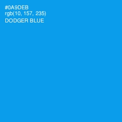 #0A9DEB - Dodger Blue Color Image