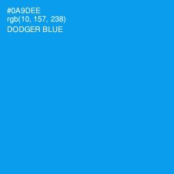 #0A9DEE - Dodger Blue Color Image