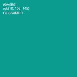 #0A9E91 - Gossamer Color Image