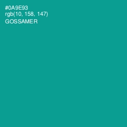 #0A9E93 - Gossamer Color Image