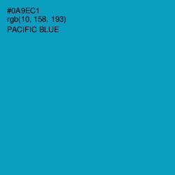 #0A9EC1 - Pacific Blue Color Image