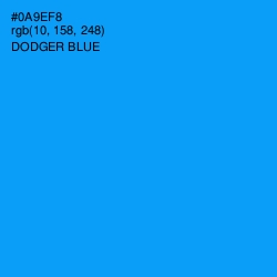 #0A9EF8 - Dodger Blue Color Image