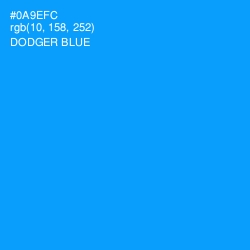 #0A9EFC - Dodger Blue Color Image