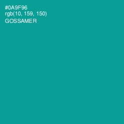 #0A9F96 - Gossamer Color Image