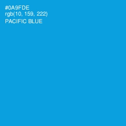 #0A9FDE - Pacific Blue Color Image