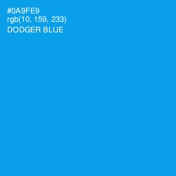 #0A9FE9 - Dodger Blue Color Image