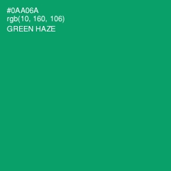 #0AA06A - Green Haze Color Image
