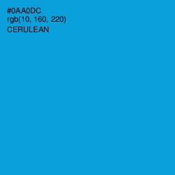 #0AA0DC - Cerulean Color Image