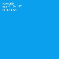 #0AA0ED - Cerulean Color Image