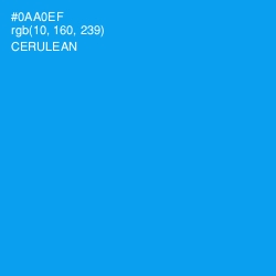 #0AA0EF - Cerulean Color Image