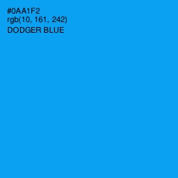 #0AA1F2 - Dodger Blue Color Image