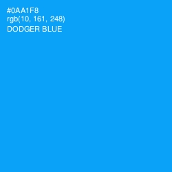 #0AA1F8 - Dodger Blue Color Image