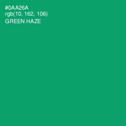 #0AA26A - Green Haze Color Image