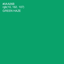 #0AA26B - Green Haze Color Image