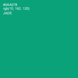 #0AA278 - Jade Color Image