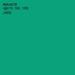 #0AA27B - Jade Color Image