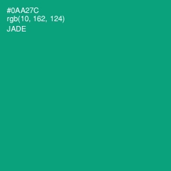 #0AA27C - Jade Color Image